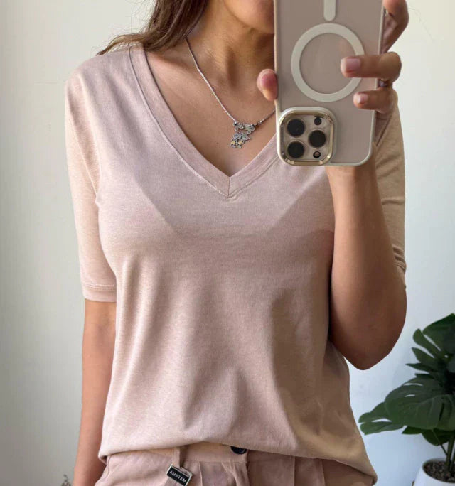 Remera Milan - Camel pima peruano