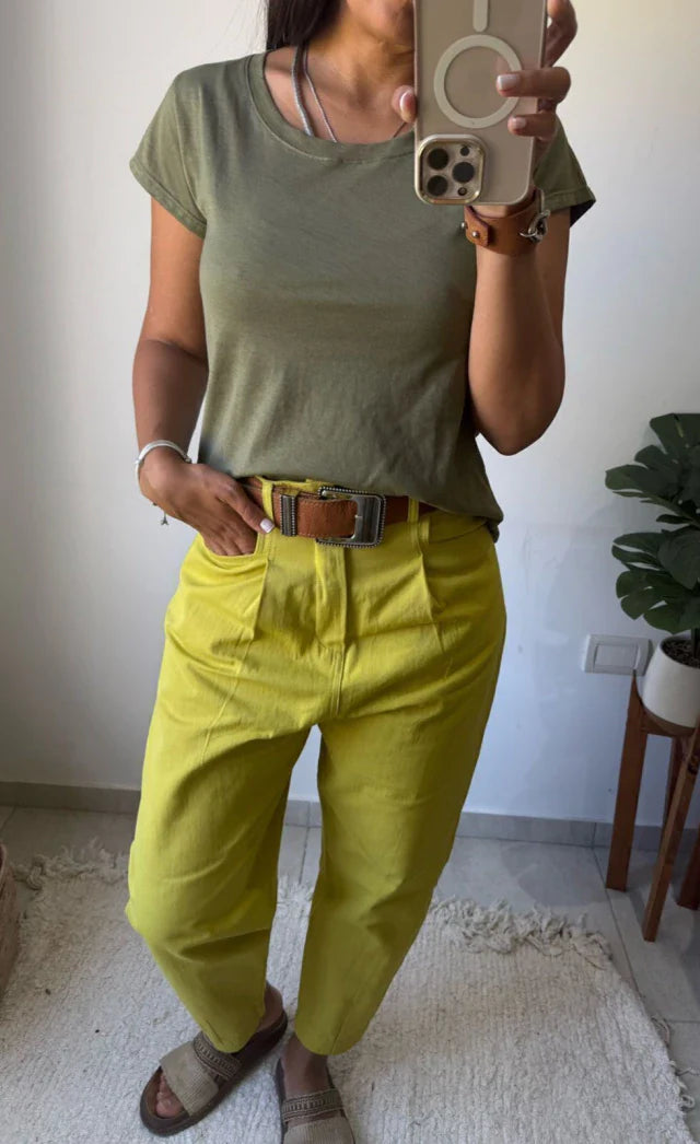 Remera Rada Pima Peruano - Verde Musgo