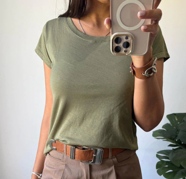 Remera Rada Pima Peruano - Verde Musgo