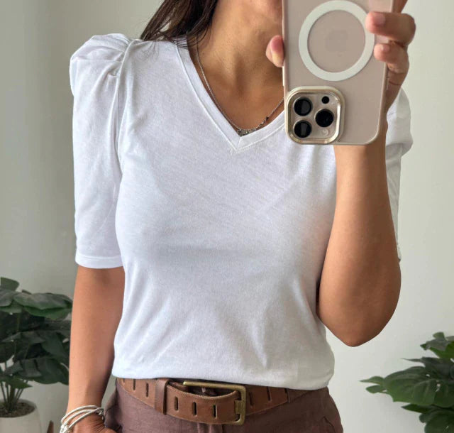 Remera Canela - Blanco