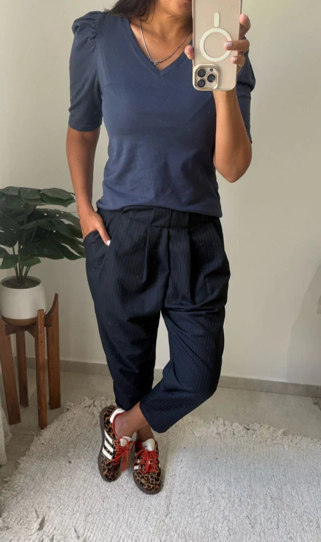 Pantalon Pompano - Azul Dark Rayado