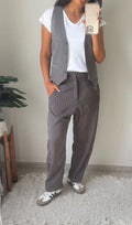 Pantalón Walton Rayado - Gris Oscuro