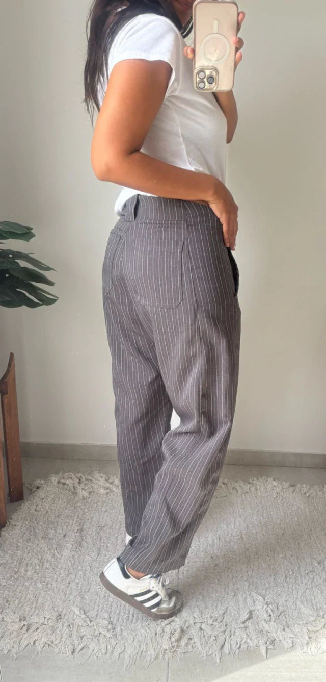 Pantalón Walton Rayado - Gris Oscuro