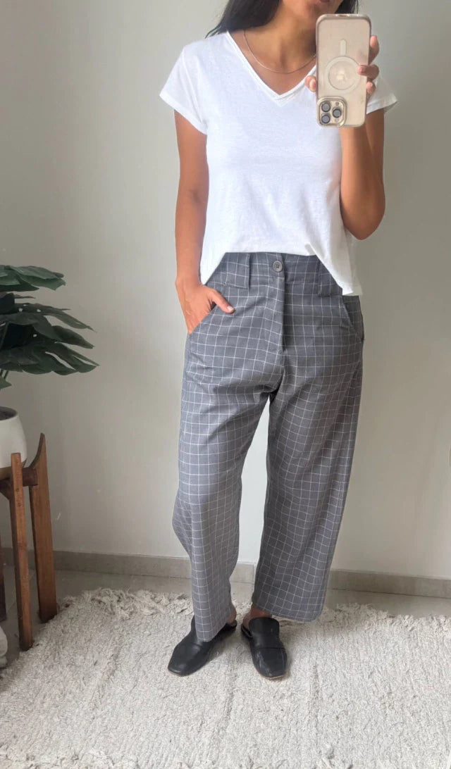 Pantalon Walton - Cuadros Gris