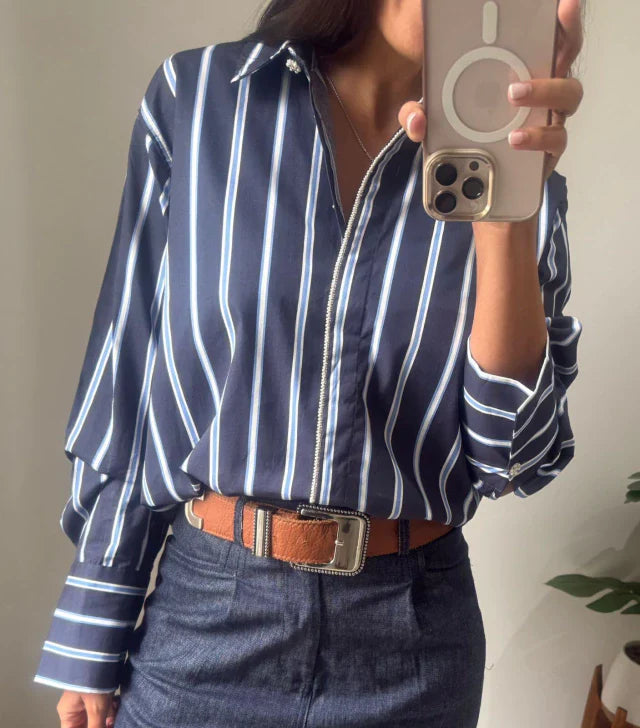 Camisa Smith - Rayada Azul