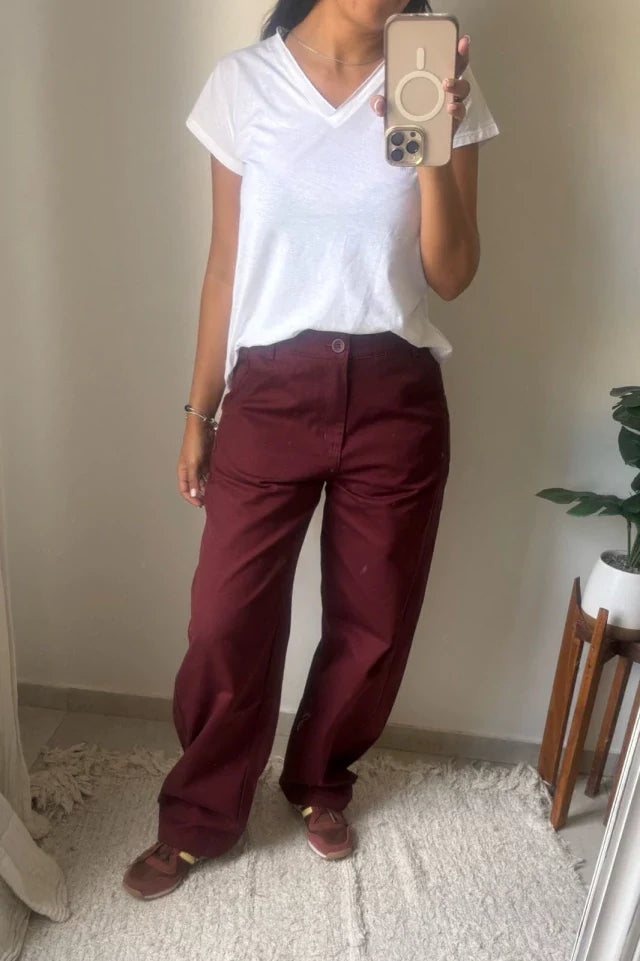 Pantalon Lotus - Bordó