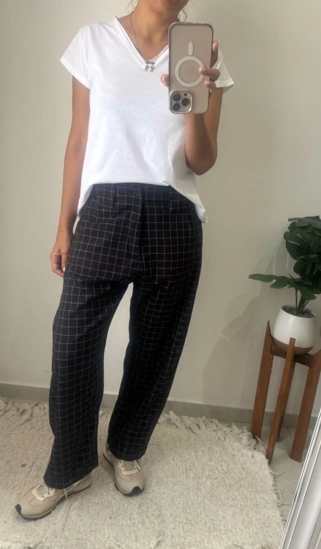 Pantalon Walton - Cuadros Negro
