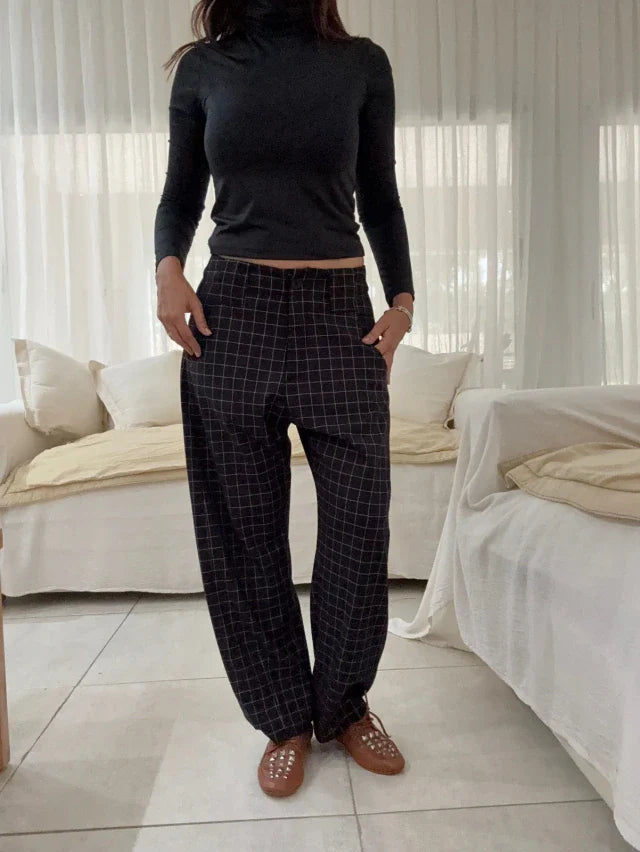 Pantalon Walton - Cuadros Negro