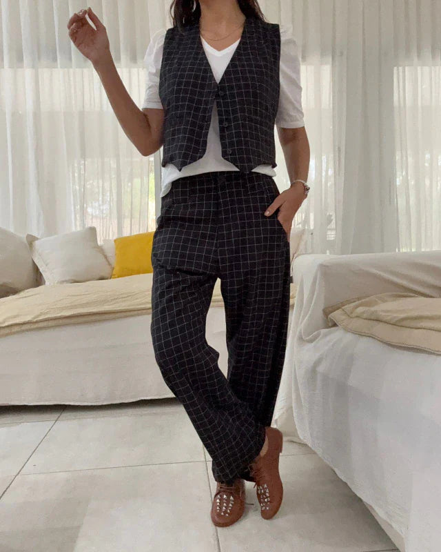 Pantalon Walton - Cuadros Negro